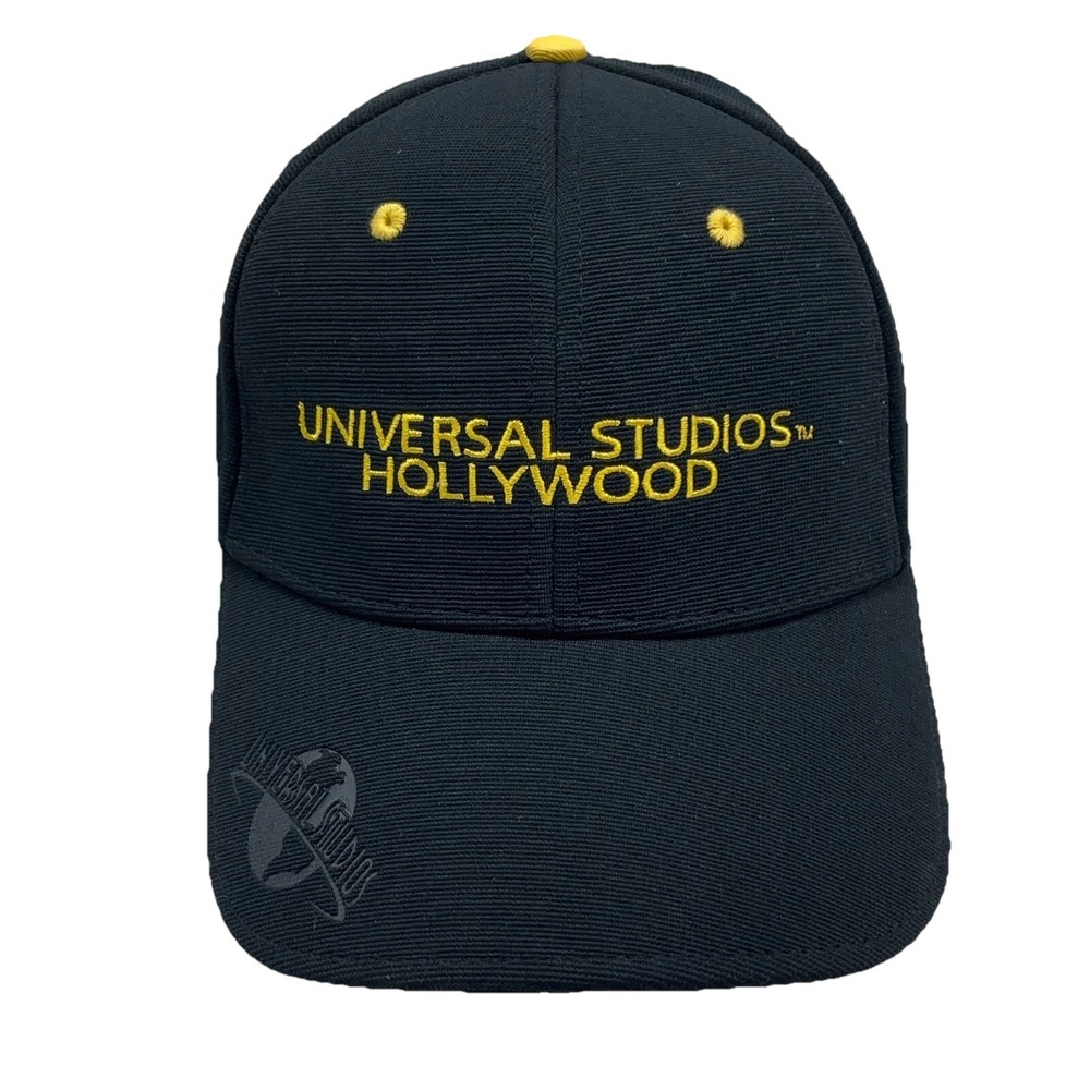 Universal Studios Hat Cap Stretch Flex Fit L/XL Black Performance Golf Hollywood